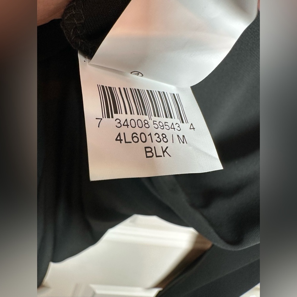 Karen Kane Black Asymmetrical Long Sleeve Top - Picture 6 of 6